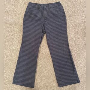 vintage White Stag petite stretch grey pinstripe mid-rise dress pants